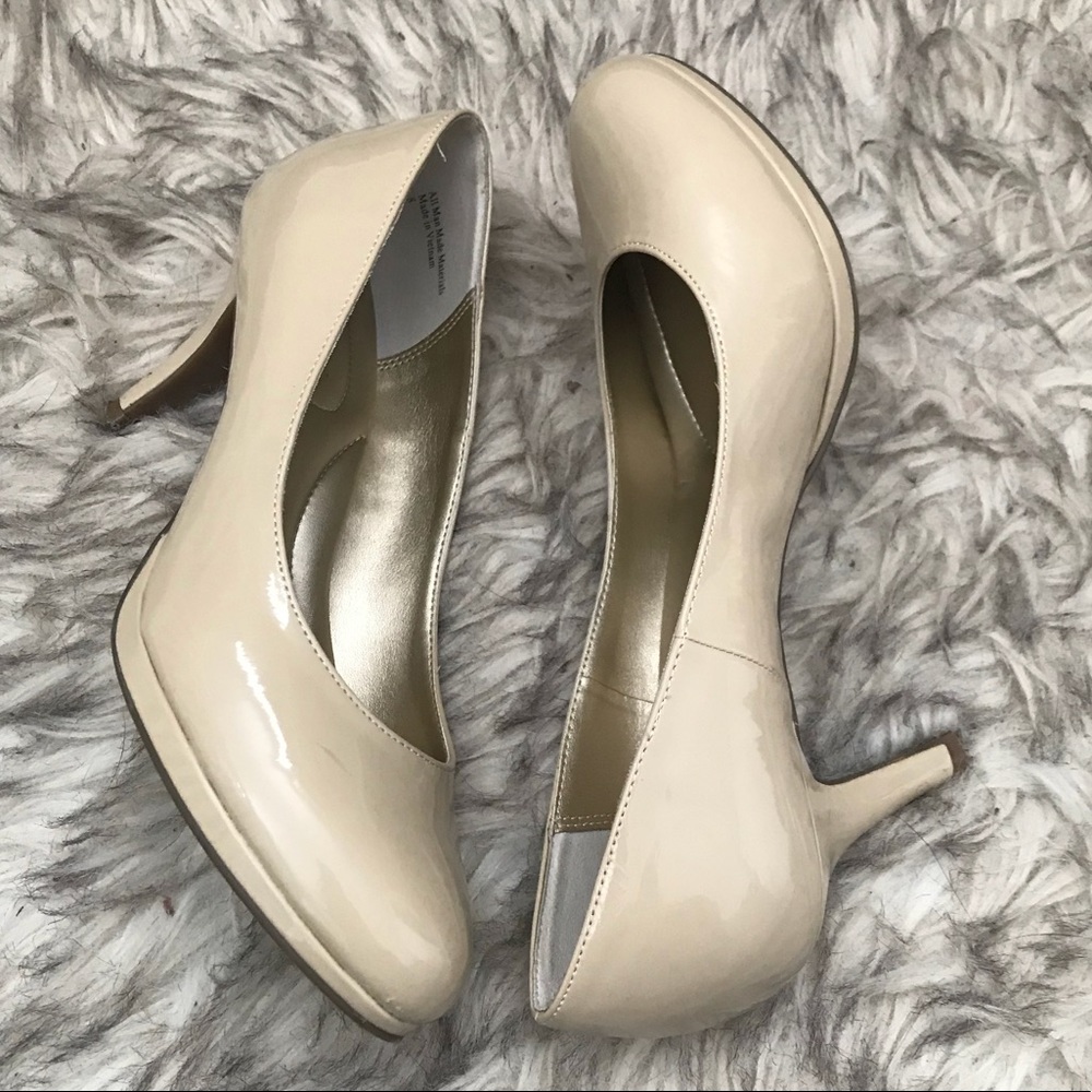 Tan high heels